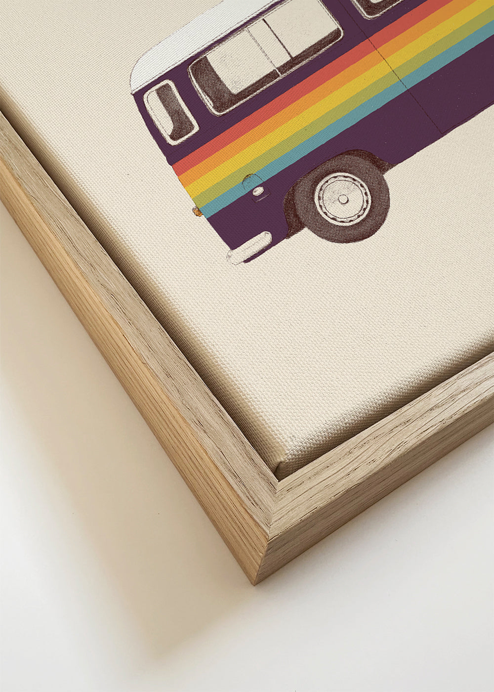 Illustratie regenboogbus