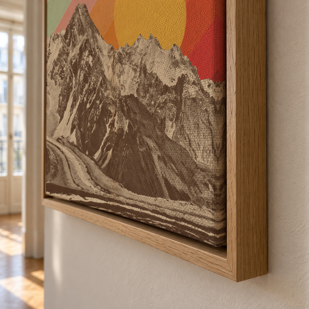 Mountainscape 1 - Framed canvas detail