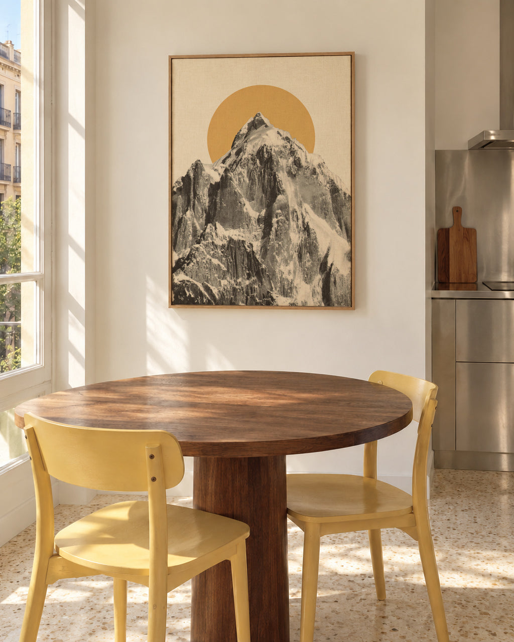 Mountainscape 5 - Framed canvas in an interior