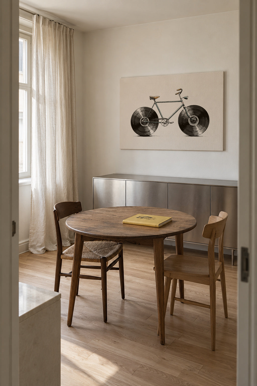 Velophone - Unframed canvas in an interior