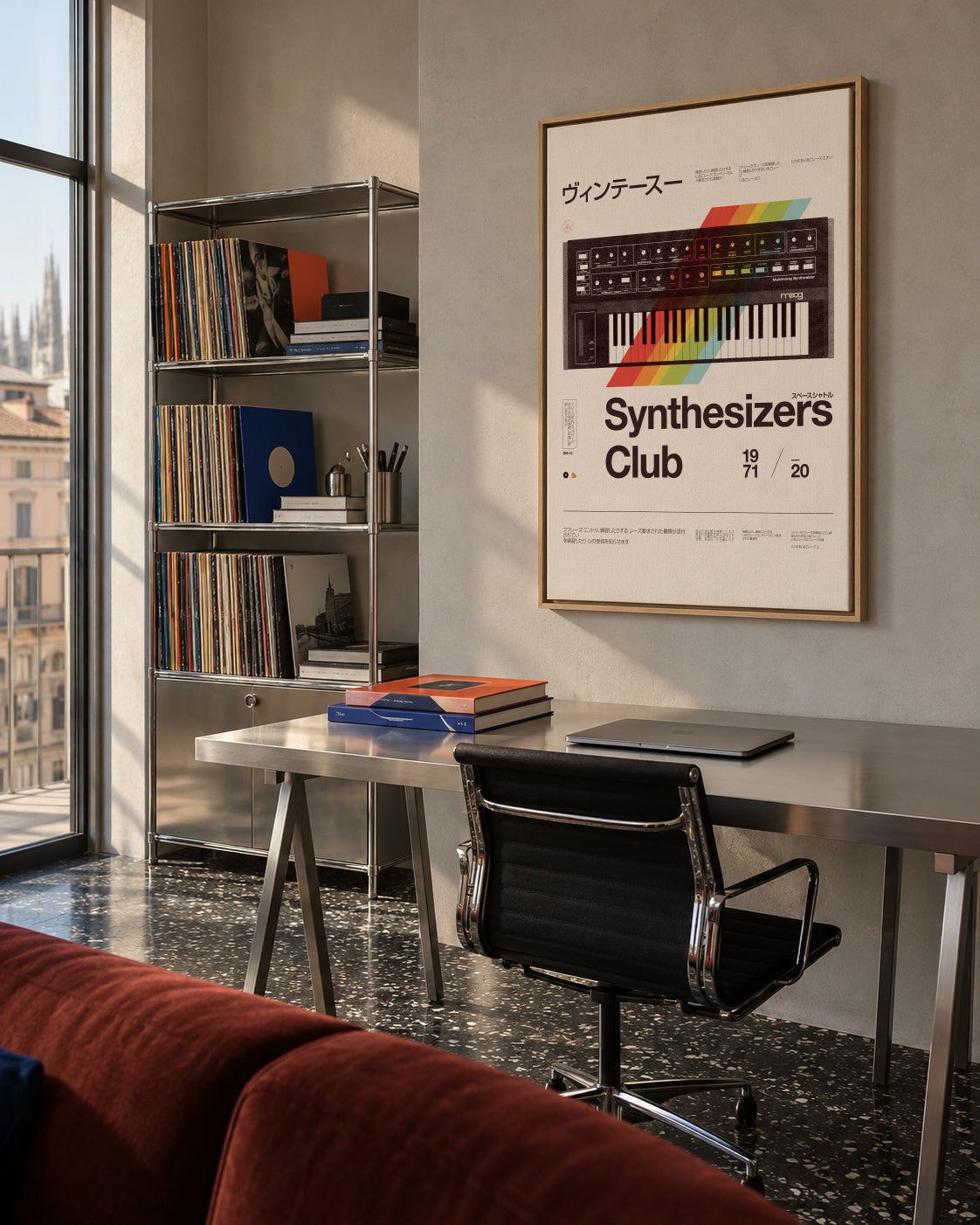 Synthesizers Club - Framed canvas in an interior
