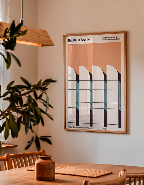 Geometrische poster Bauhaus Archiv gevel