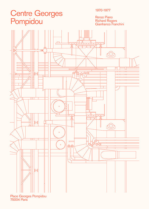 Keuken kunst Centre Pompidou technisch schema
