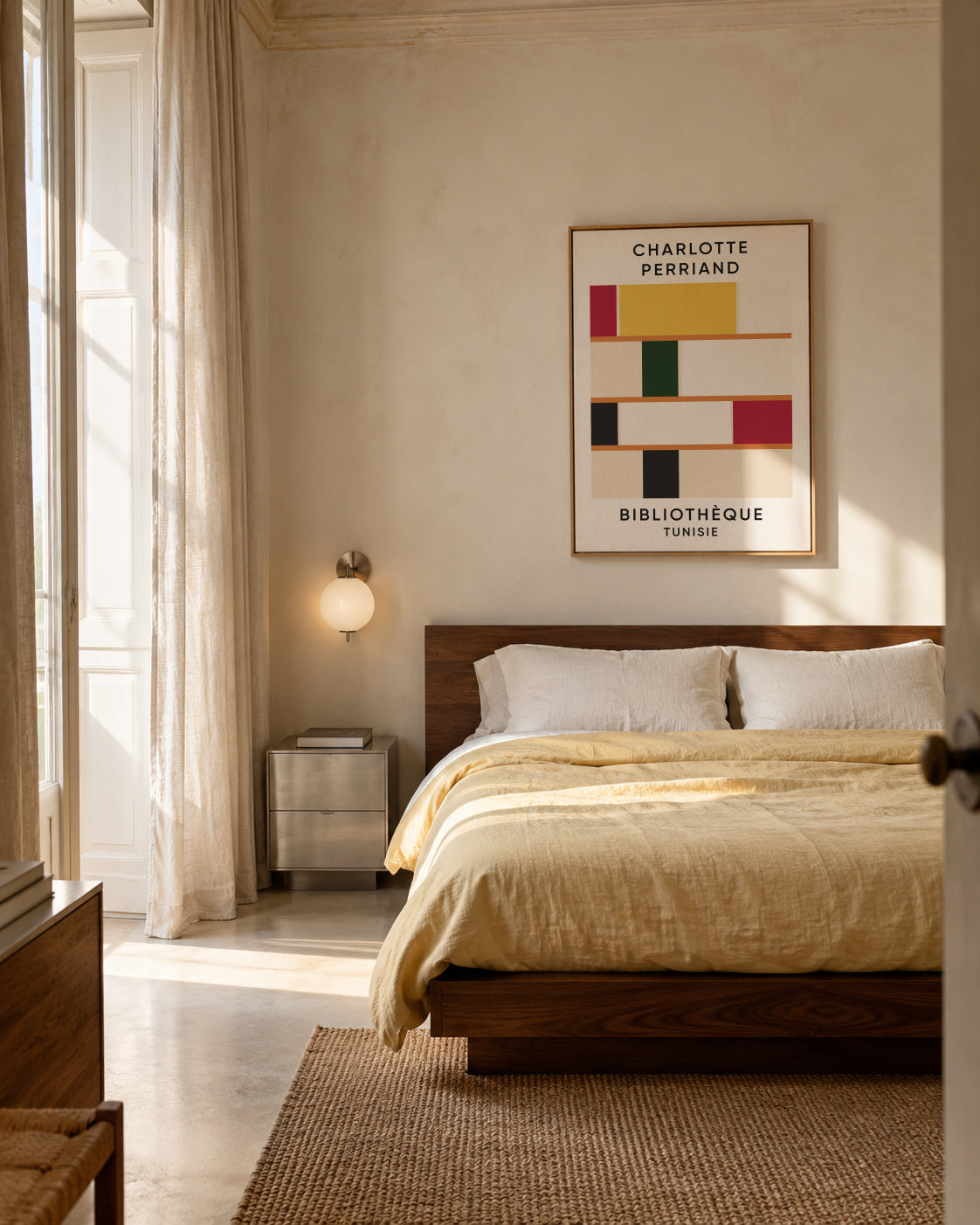 Charlotte Perriand - Bibliothèque - Tunisie - Framed canvas in an interior