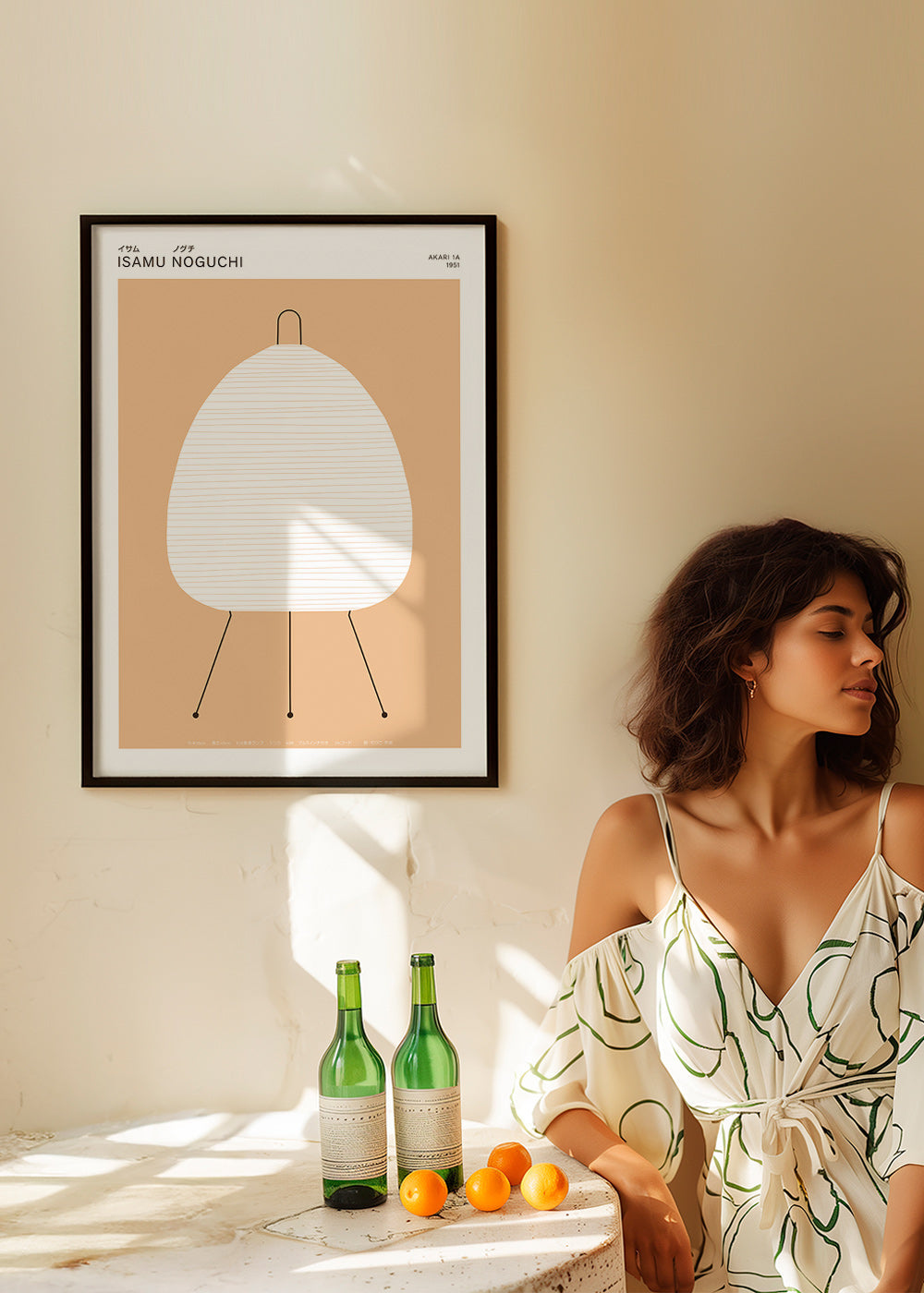 Poster minimaliste Noguchi lampe Akari