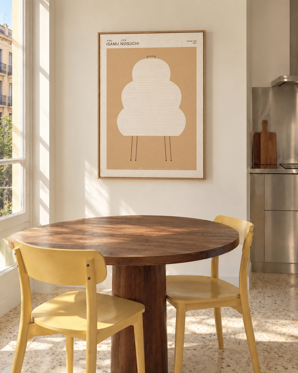 Noguchi - Akari 24N - Framed canvas in an interior