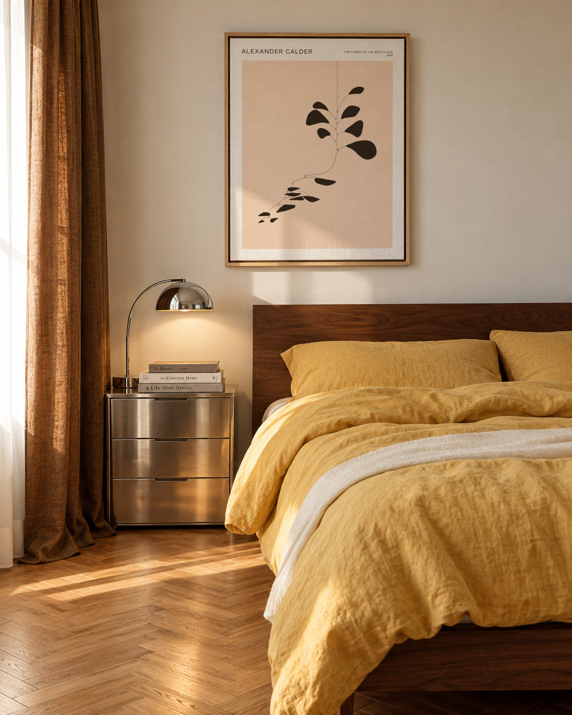 Alexander Calder - The Forest ist the best Place - Mobile - Framed canvas in an interior