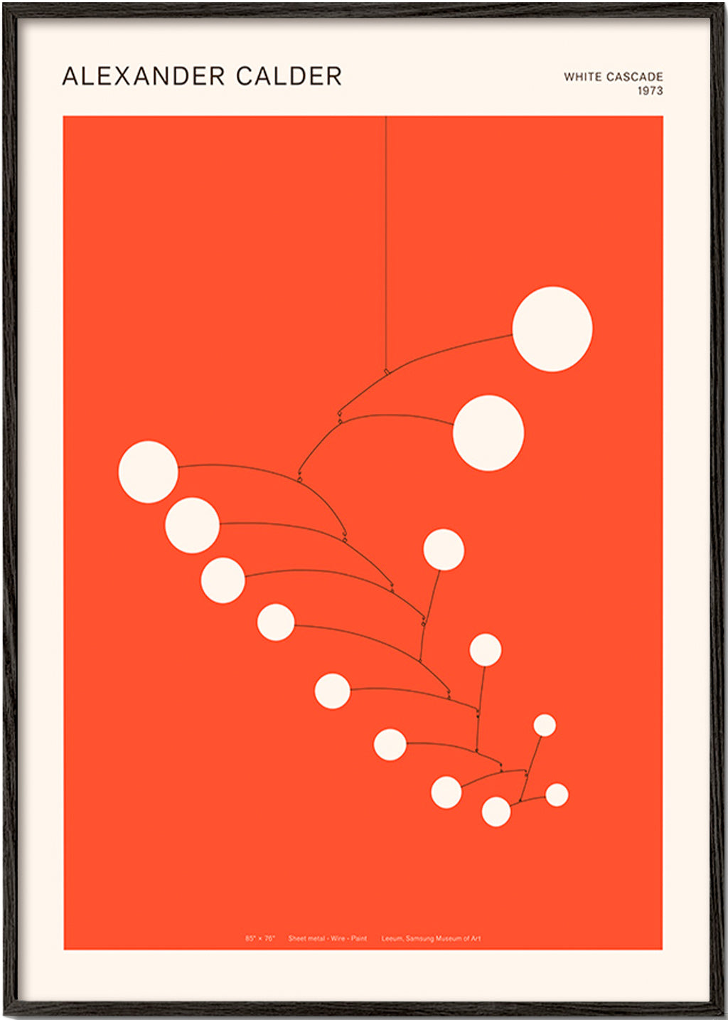 Rotes abstraktes Mobile mit Kreisen