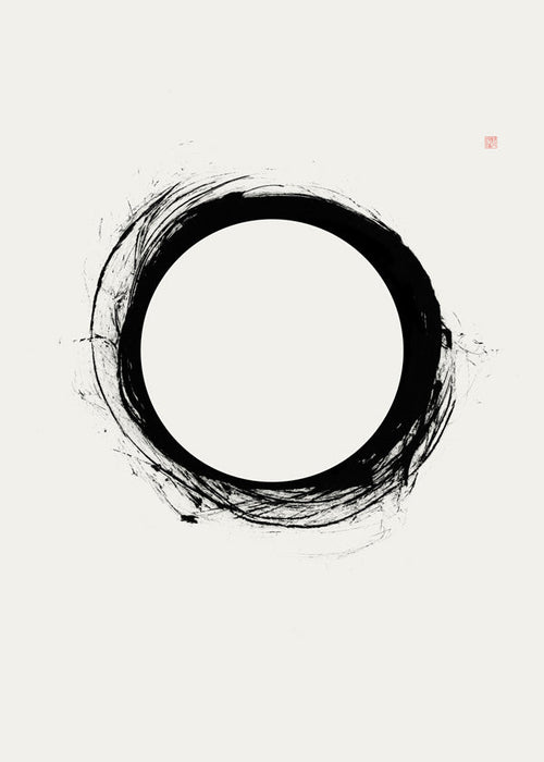 Minimalistisch ontwerp met gebaar cirkel