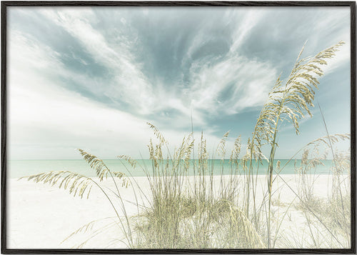 Landschap kunst: rustige strand met duingras