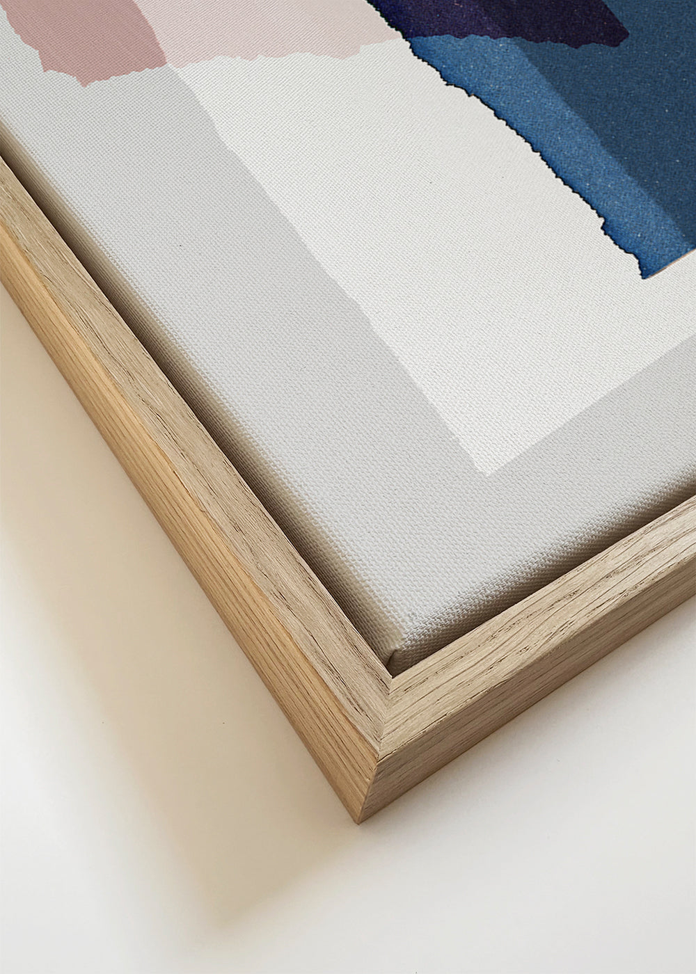 Abstract kunstwerk blauwe en roze lagen