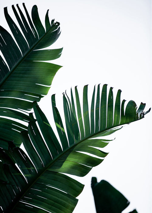 Botanische print groene bladeren verticaal