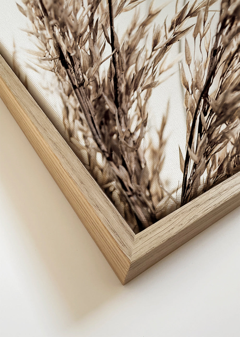 Botanische print met droge halmen horizontaal