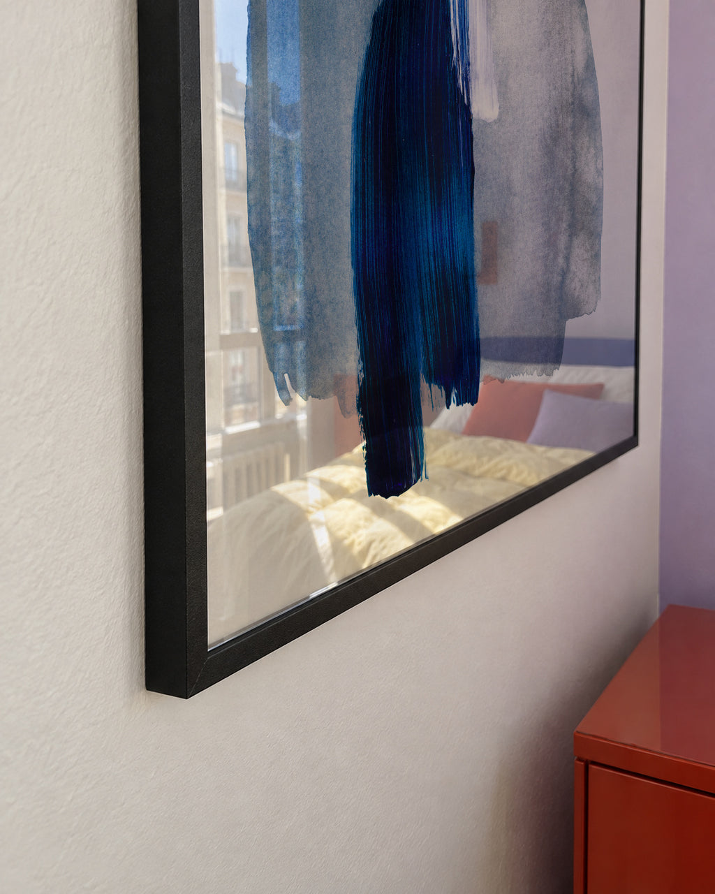 Abstract Brush Strokes 19X - Framed poster detail