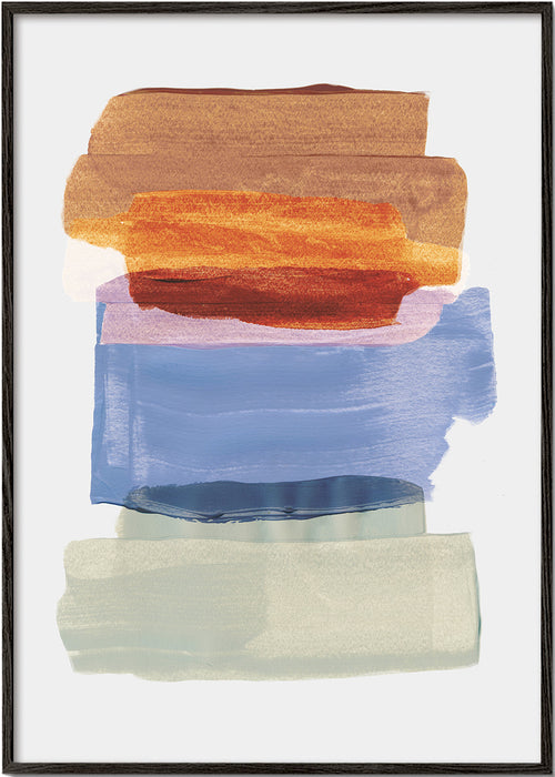 Abstracte kunst gelaagde penseelstreken