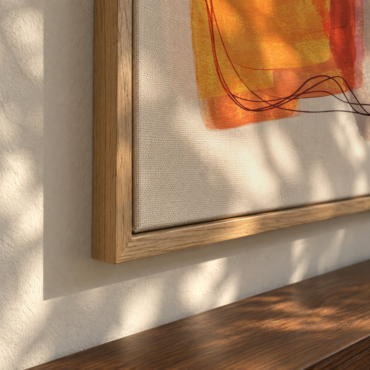 Abstract Brush Strokes 51 - Framed canvas detail