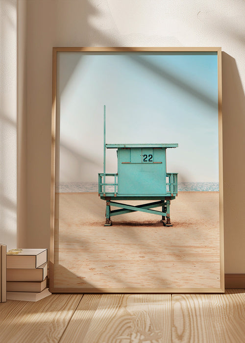 Landschap kunst: strandhuisje nr.22 in minimalistische setting