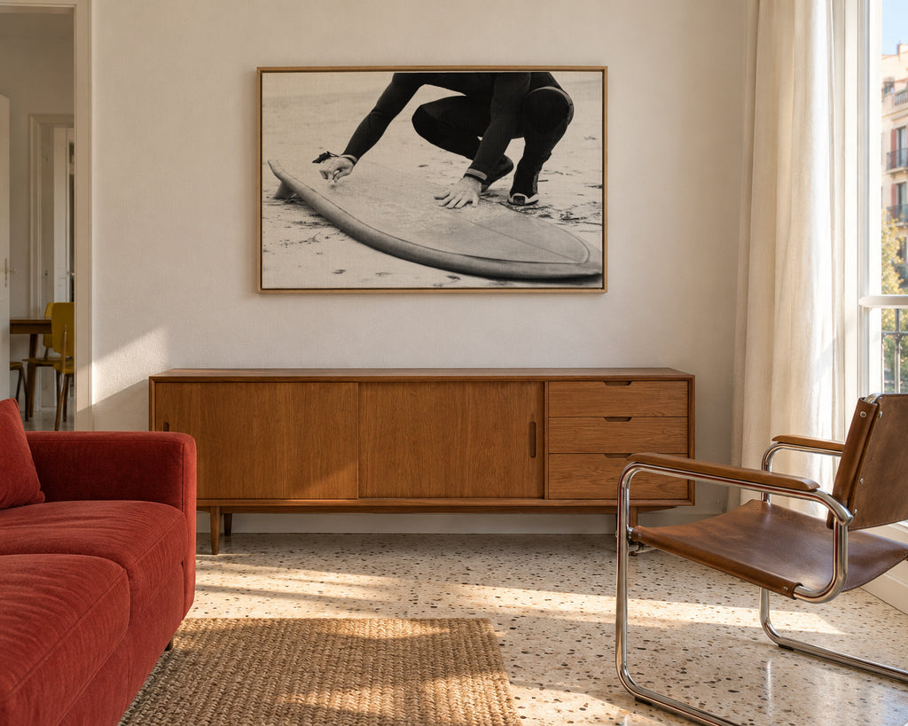 Time To Get Salty 3 - Framed canvas in an interior