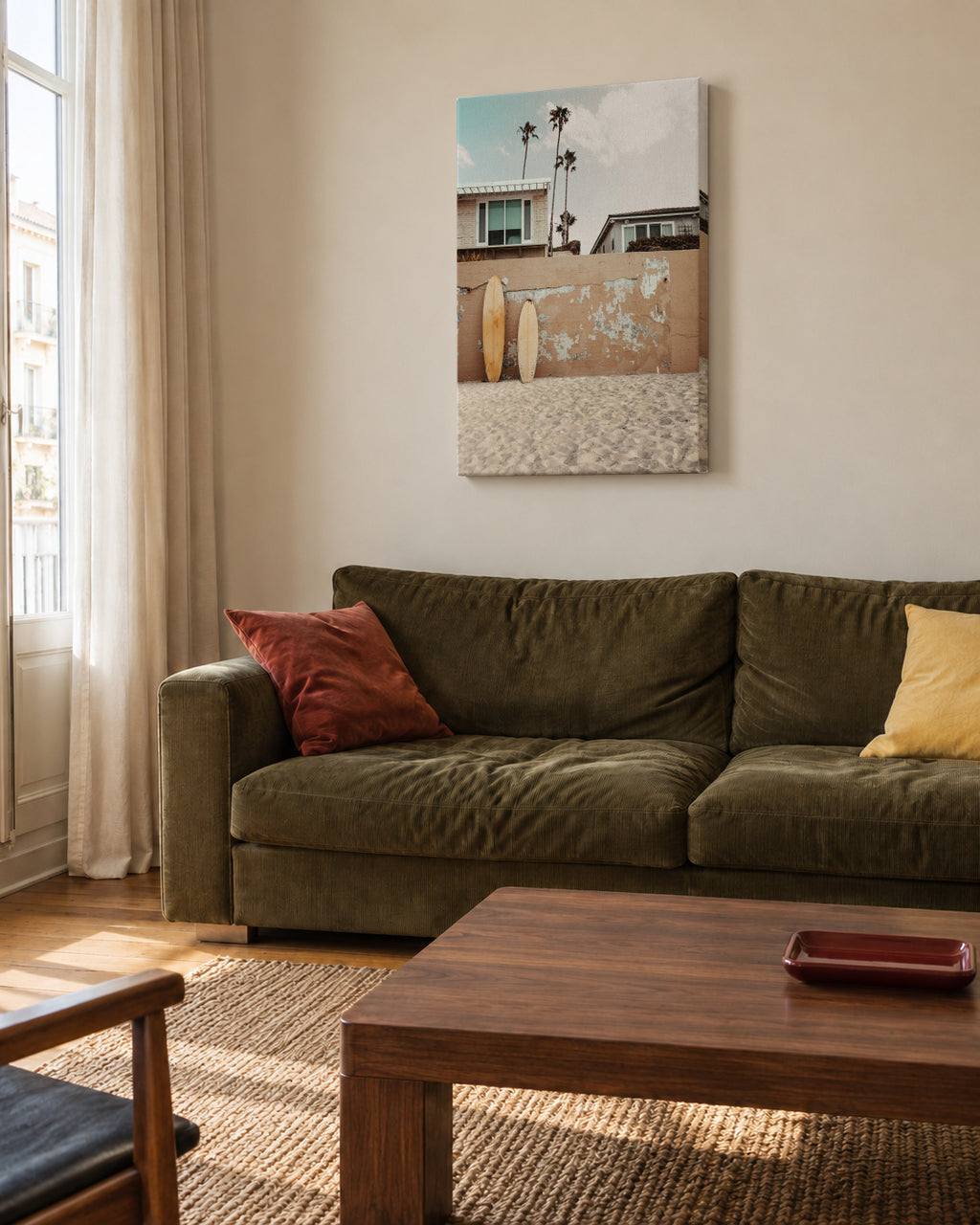 California Dream - Unframed canvas in an interior