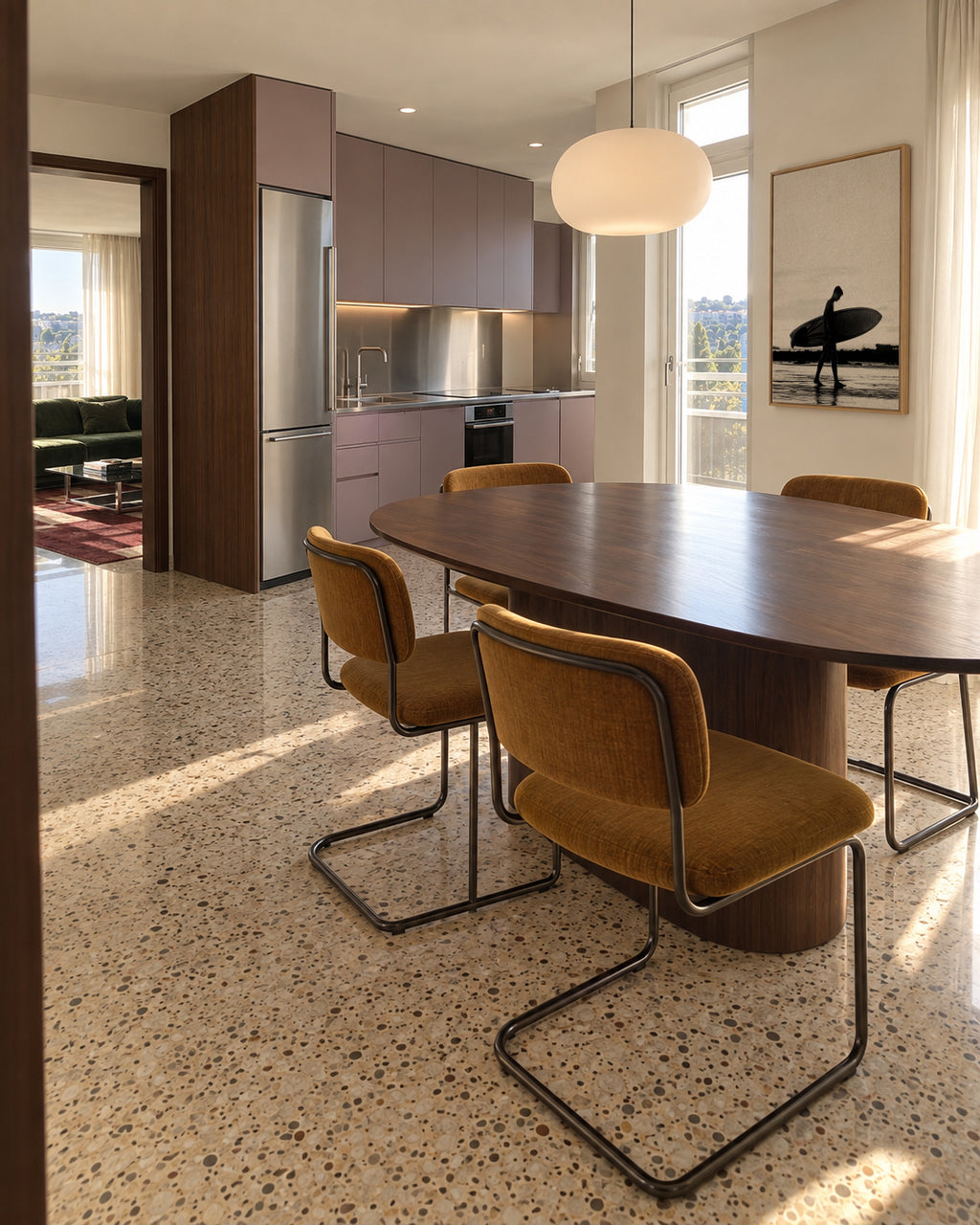 Surf Boy - Framed canvas in an interior