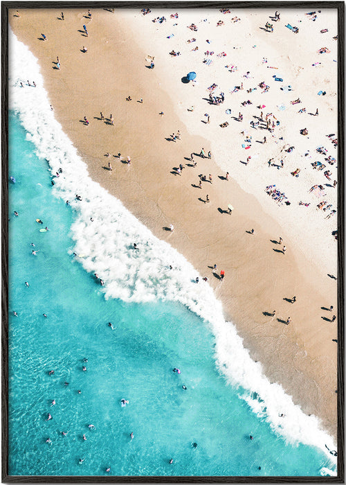 Strandlandschap print met luchtfoto en turquoise zee