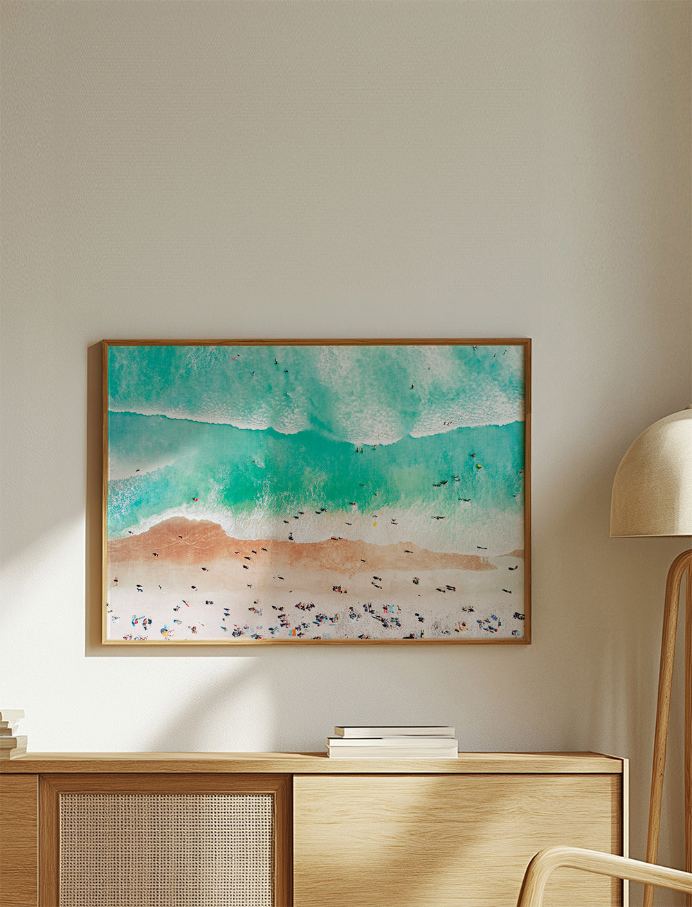 Landschap kunst: luchtfoto van turkooizen strand