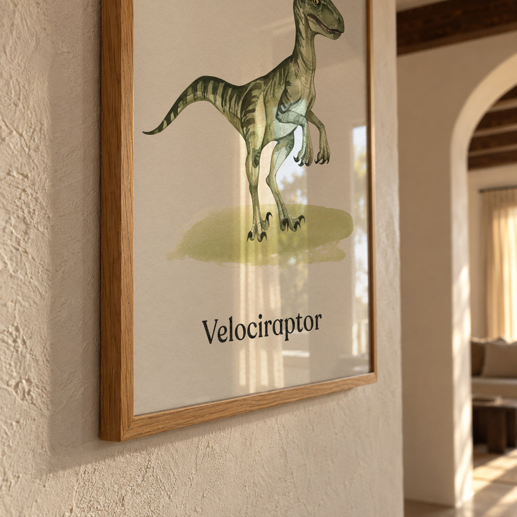 Velociraptor - Framed poster detail