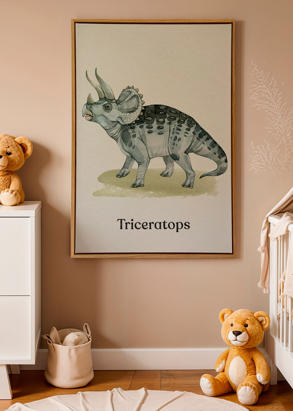 Œuvre Triceratops aquarelle illustrée