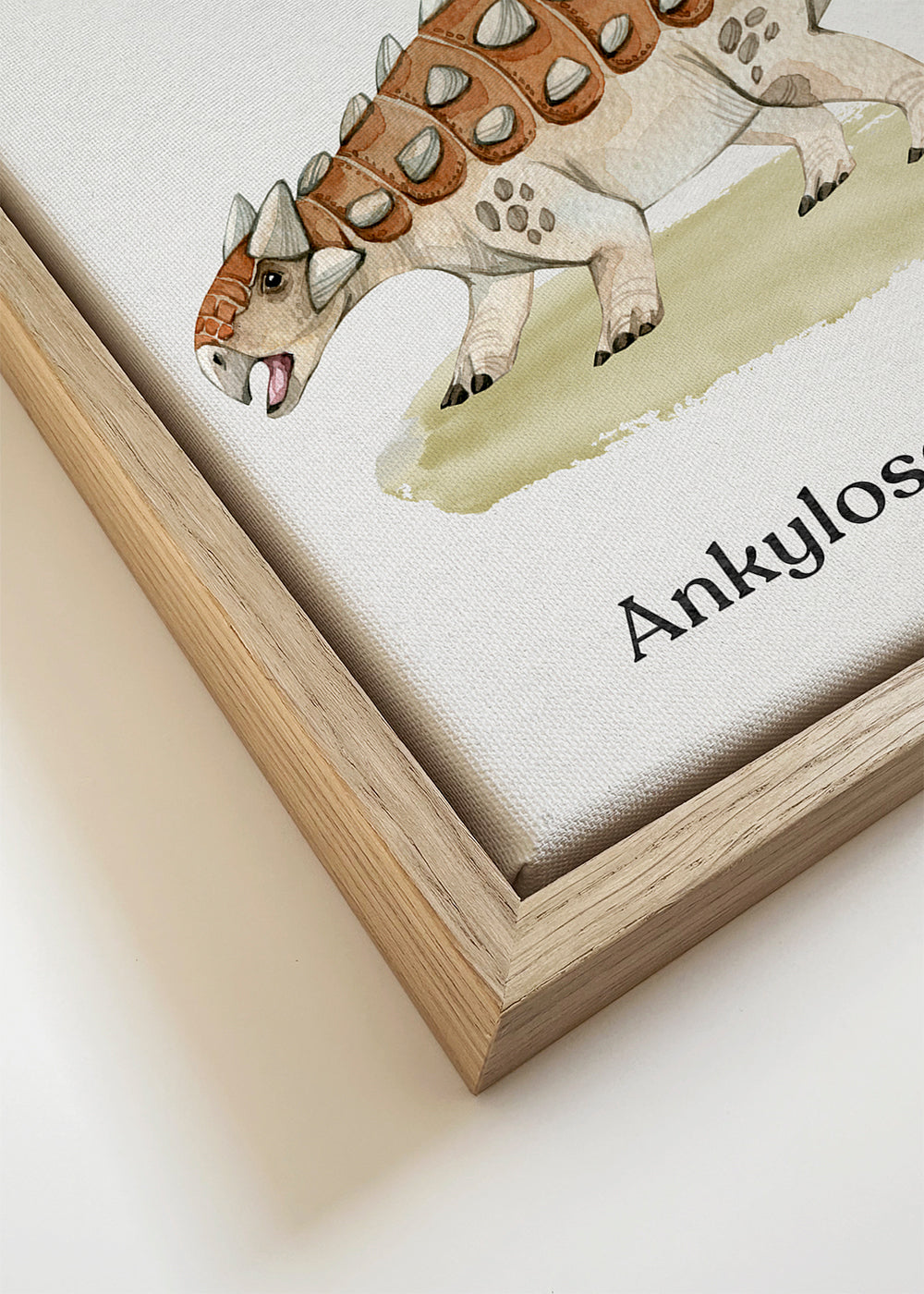 Ankylosaurus aquarel voor kinderen