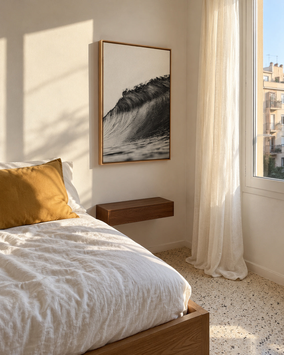 Ocean Wave - Framed canvas in an interior
