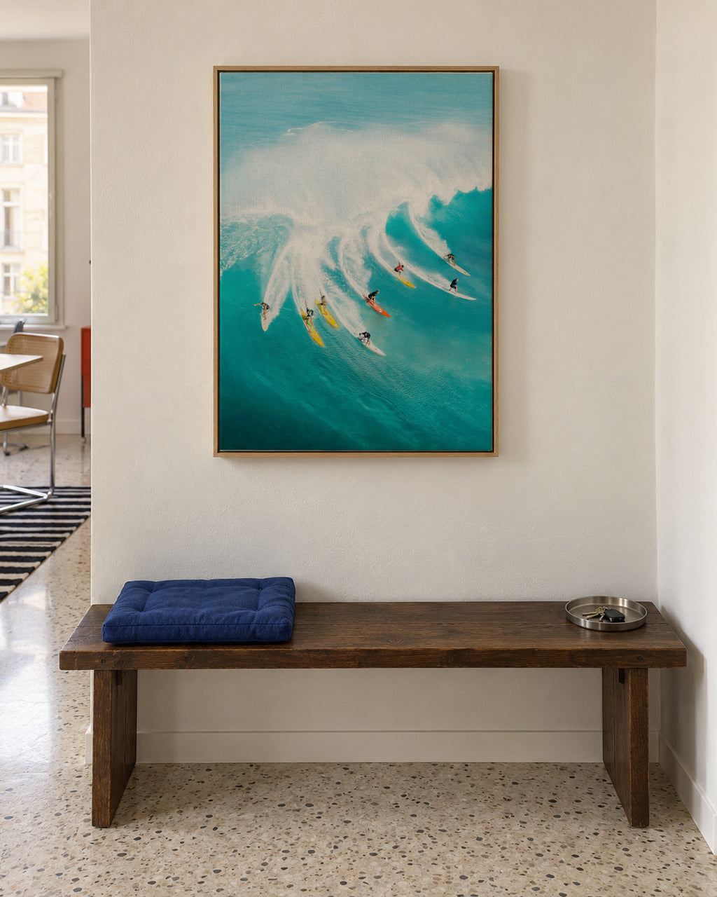 Let's Surf - Framed canvas in an interior