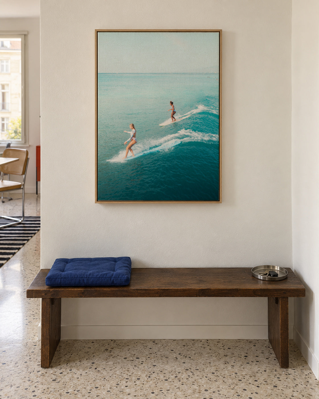 Surf Dance - Framed canvas in an interior