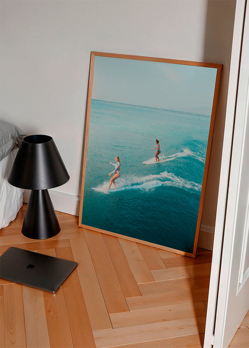 Sport kunst: surfers op open zee