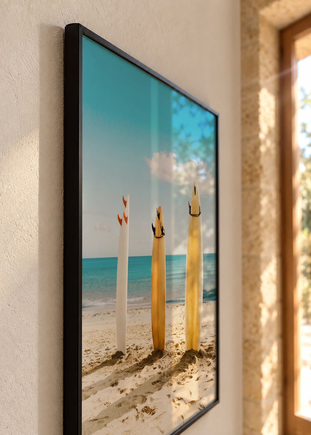 Malibu Surfboards - Framed poster detail