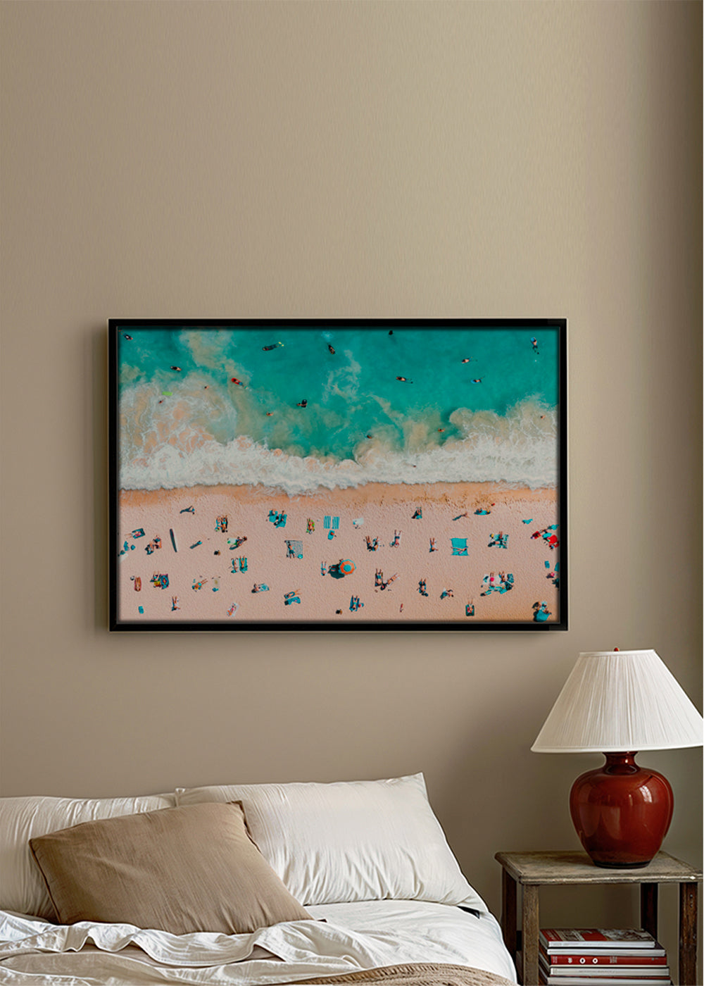 Landschap kunst: luchtfoto van strand