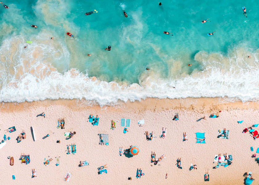 Landschap kunst: luchtfoto van strand