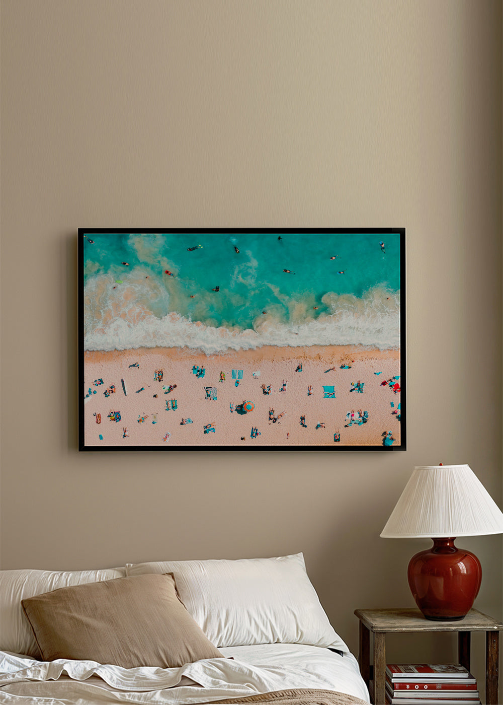 Landschap kunst: luchtfoto van strand