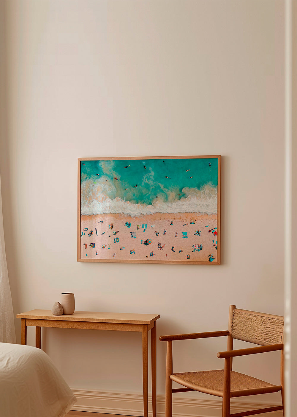 Landschap kunst: luchtfoto van strand