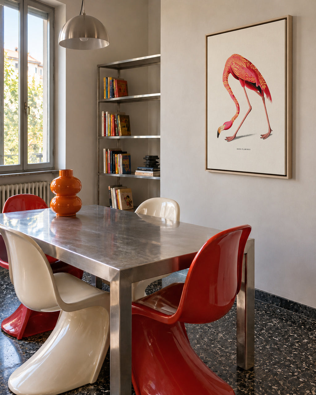Boho flamingo - Framed canvas in an interior