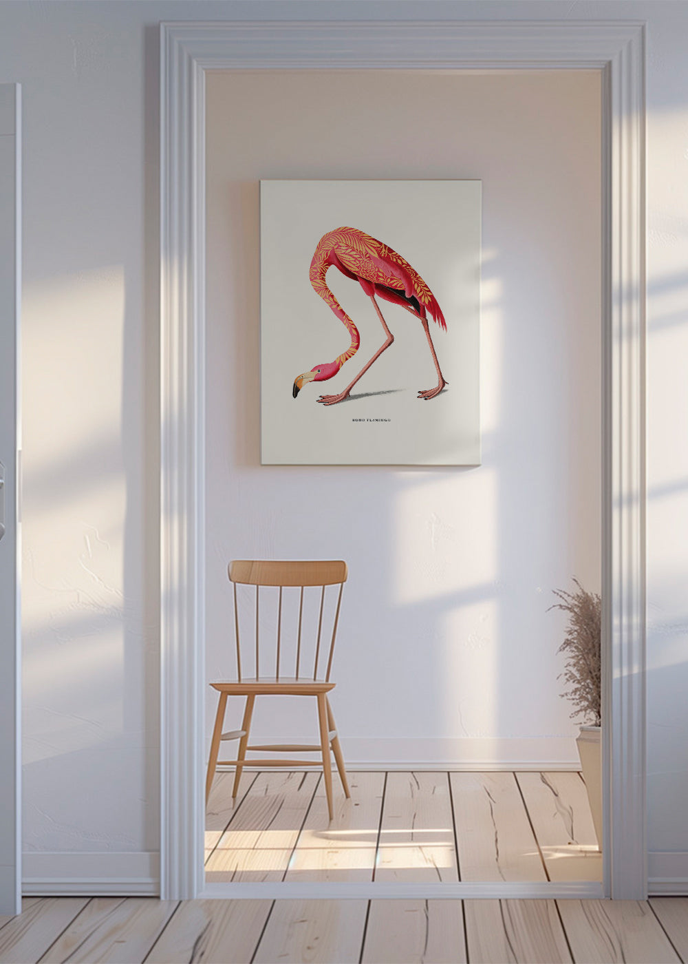 Boho flamingo illustratie