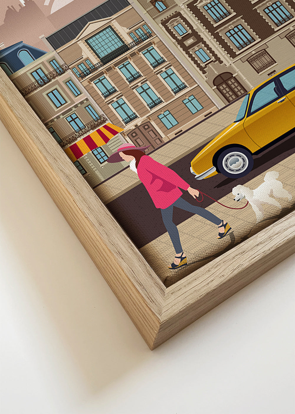 Reisposter Parijs illustratie met metro-ingang