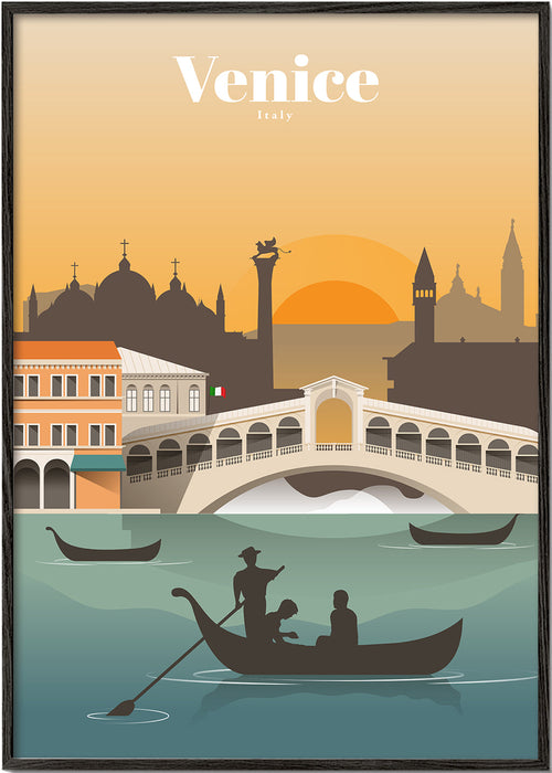 Reisposter Venetië zonsondergang
