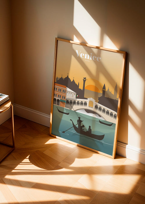 Reisposter Venetië zonsondergang