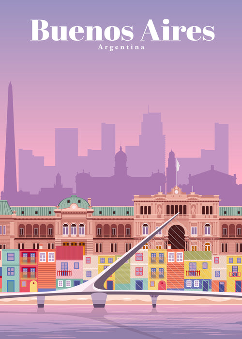 Travel to Buenos Aires - Unframed art print