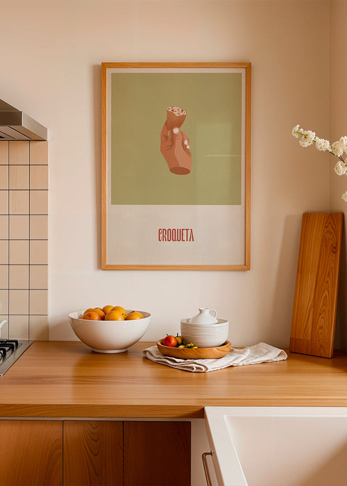 Keuken kunst Kroket illustratie
