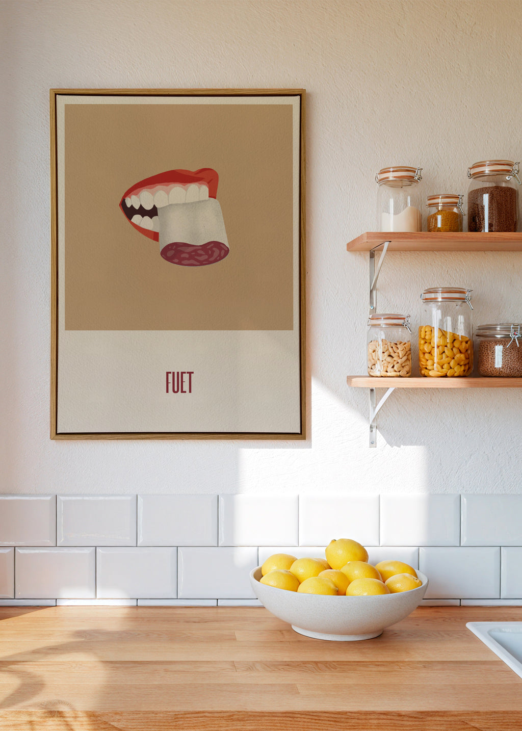 Fuet - Framed canvas in an interior