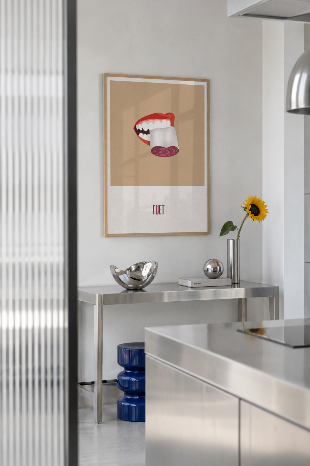 Fuet - Framed poster in an interior