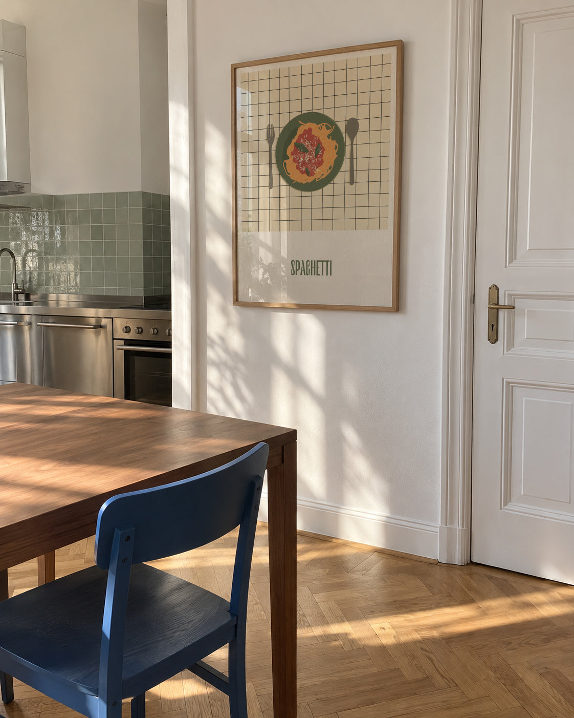 Spaghetti - Framed poster in an interior