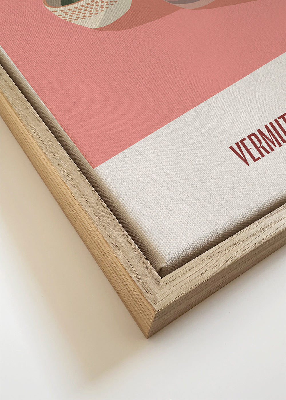 Keuken kunst Vermout en olijven minimal illustratie