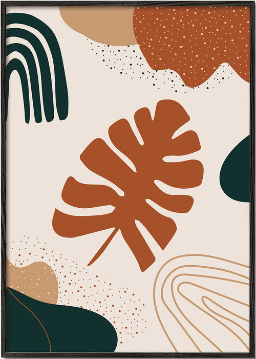 Botanische print terracotta blad